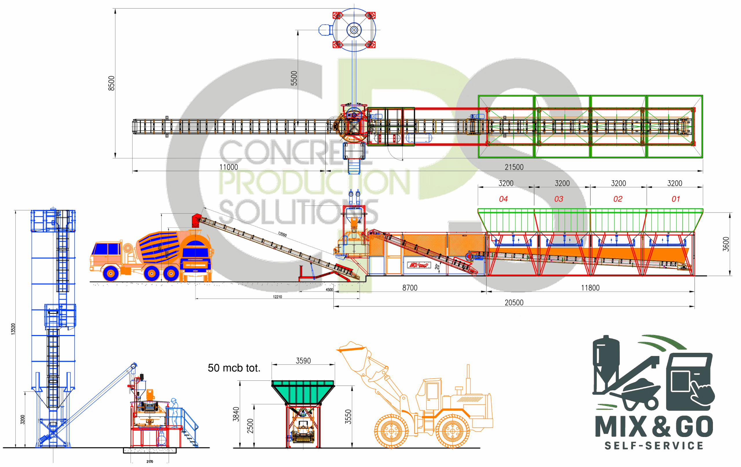 Distributeur Mix & Go Béton Self Service